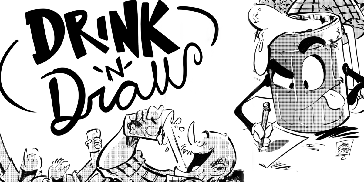 drink n draw logo