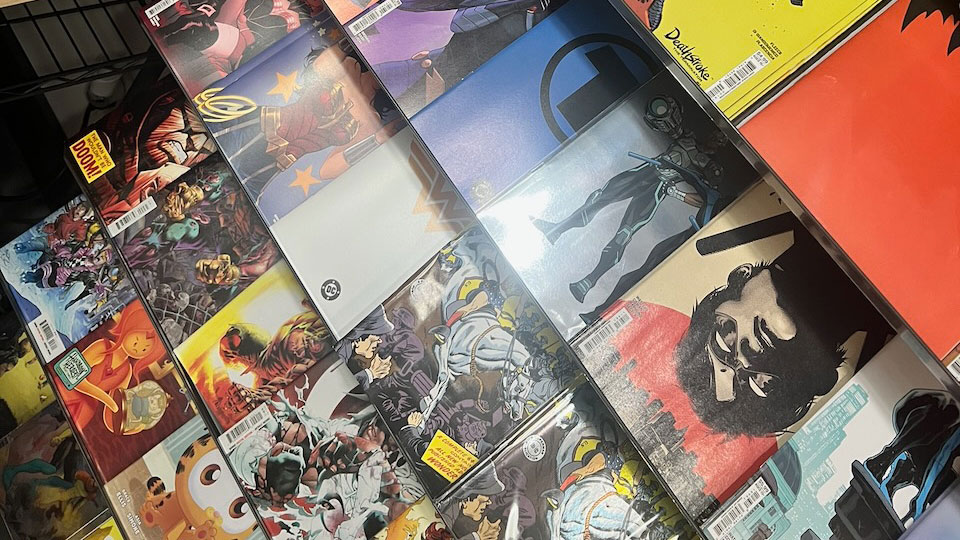 comic books on the wall